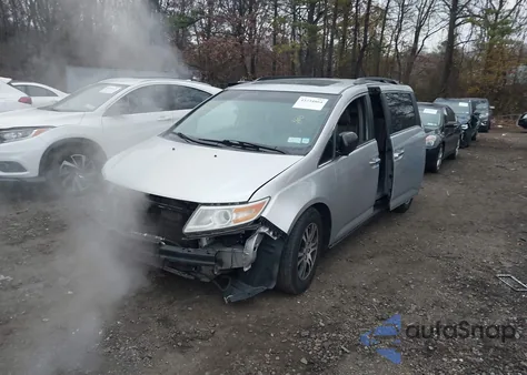 2012 Honda Odyssey Ex-L из США, поврежденный, VIN 5FNRL5H66CB078356